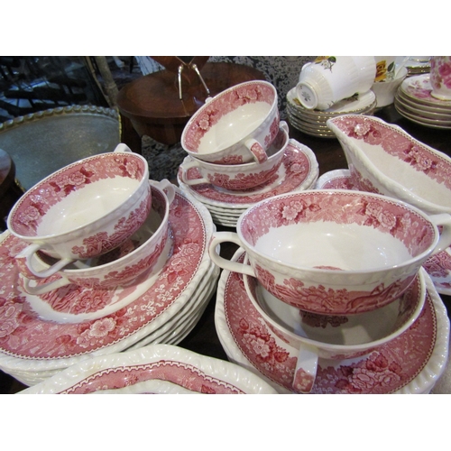 289 - Adams Iron Stone Part Dinner Service Quantity as Photographed Including Platters, Tureen, Gravy Boat... 