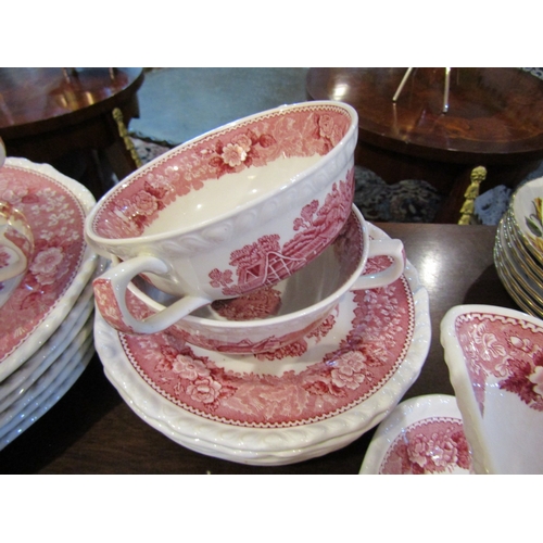 289 - Adams Iron Stone Part Dinner Service Quantity as Photographed Including Platters, Tureen, Gravy Boat... 