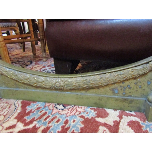 291 - Regency Gilded Bronze Fire Fender with Griffin Motif Side Decoration Attractively Detailed Throughou... 