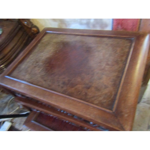 292 - Set of Four Antique Graduated Form Figured Hardwood Occasional Tables Tallest Approximately 30 Inche... 