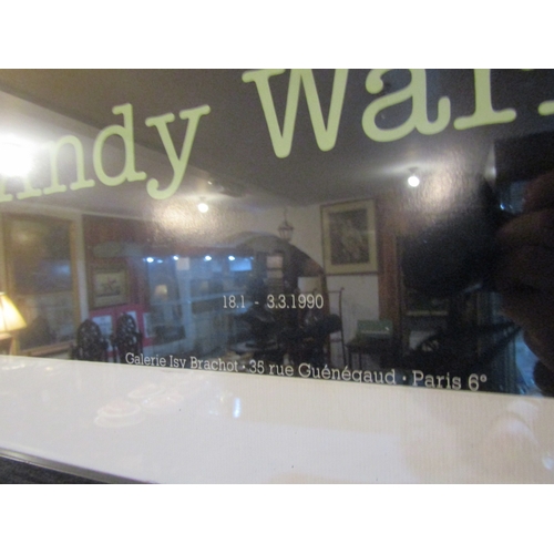 293 - Andy Warhol Lithograph Gallery Poster for Galerie Isy Brachot Paris Approximately 24 Inches Wide x 2... 