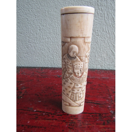 296 - Antique Carved Table Piece Japanese Approximately 5 Inches High