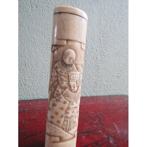 296 - Antique Carved Table Piece Japanese Approximately 5 Inches High