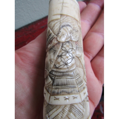 296 - Antique Carved Table Piece Japanese Approximately 5 Inches High