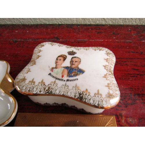 298 - Princess Grace and Prince Rainier of Monaco Vintage Commemorative Lady's Compact with Ash Tray and D... 