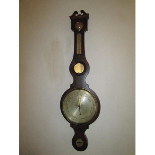 3 - Regency Rosewood Banjo Barometer Approximately 34 Inches High