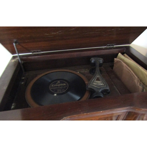 30 - Edwardian Figured Walnut Philco Drawing Room Record Player Full Size with Turntable, etc.