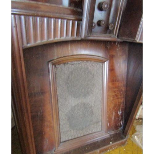 30 - Edwardian Figured Walnut Philco Drawing Room Record Player Full Size with Turntable, etc.