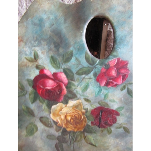 35 - Painted Artists Palette Now Easel Mounted Still Life with Roses Full Size