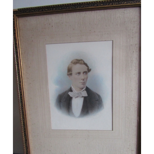 37 - Gilt Frame Watercolour, River Scene, Gilt Frame Portrait of Lady and Hand Touched Photographic Portr... 