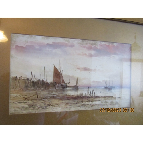 38 - Marine School Watercolour and Another Two in Lot Largest Approximately 9 Inches High x 16 Inches Wid... 