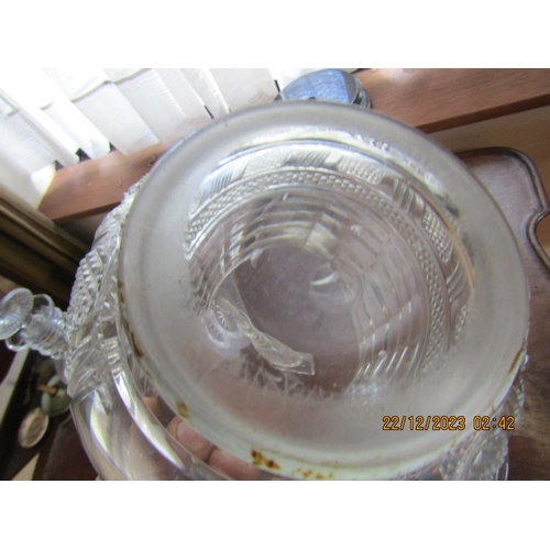 39 - William IV Irish Cut Crystal Table Jug Approximately 10 Inches High
