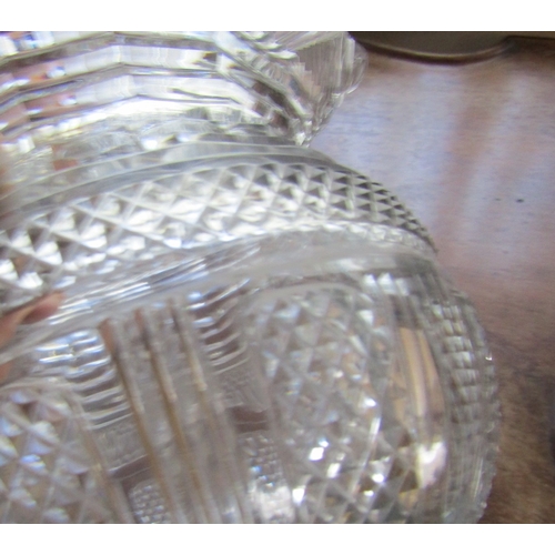 39 - William IV Irish Cut Crystal Table Jug Approximately 10 Inches High