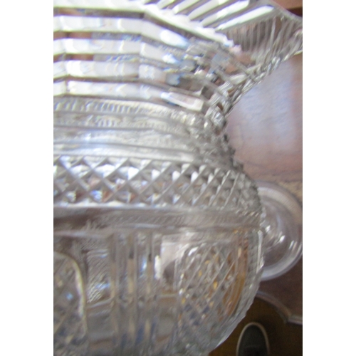 39 - William IV Irish Cut Crystal Table Jug Approximately 10 Inches High