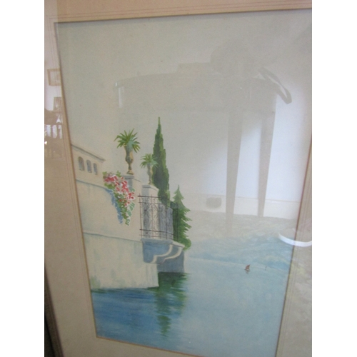 4 - Pair of Framed Watercolours Signed Indistinctly Lower Left Each Approximately 22 Inches High x 15 In... 
