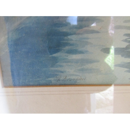 4 - Pair of Framed Watercolours Signed Indistinctly Lower Left Each Approximately 22 Inches High x 15 In... 
