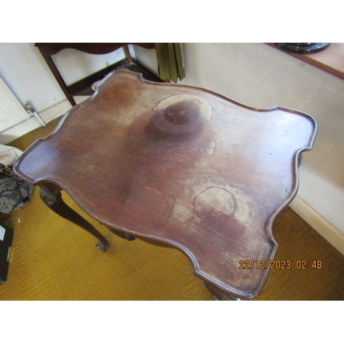 43 - Irish Chippendale Mahogany Silver Table Shelve Carved Apron Above Claw and Ball Supports Approximate... 