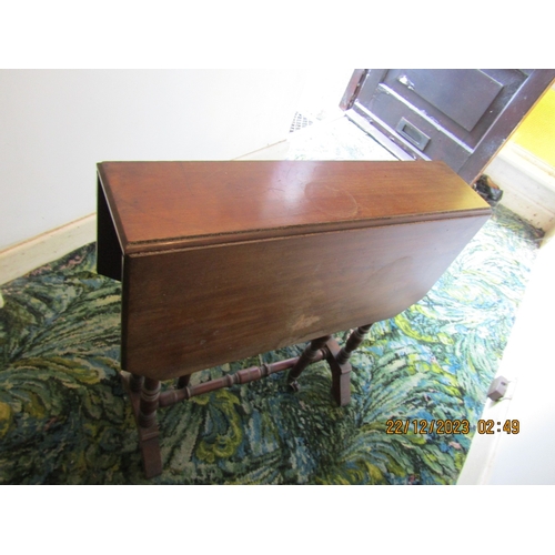 44 - Antique Mahogany Drop Leaf Sutherland Table