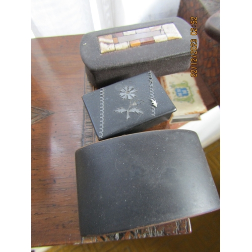 49 - Collection of Various Old Boxes, etc. Quantity as Photographed Including Bookrest