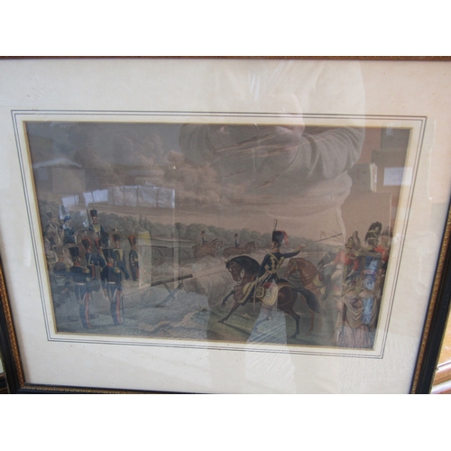 61 - Pair of Regency Military Battle Scenes Engravings Contained within Original Frames Each Approximatel... 