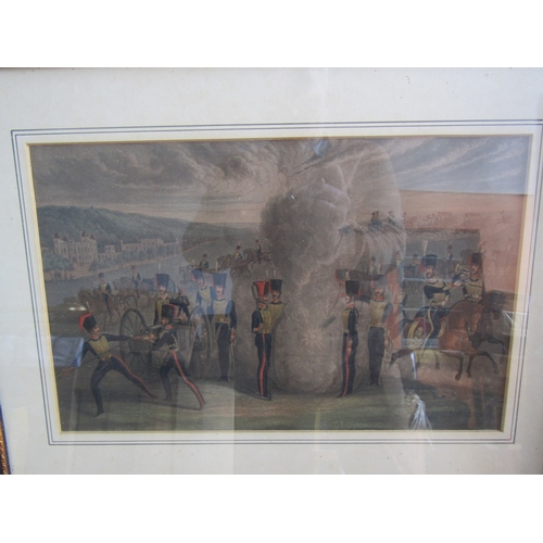 61 - Pair of Regency Military Battle Scenes Engravings Contained within Original Frames Each Approximatel... 