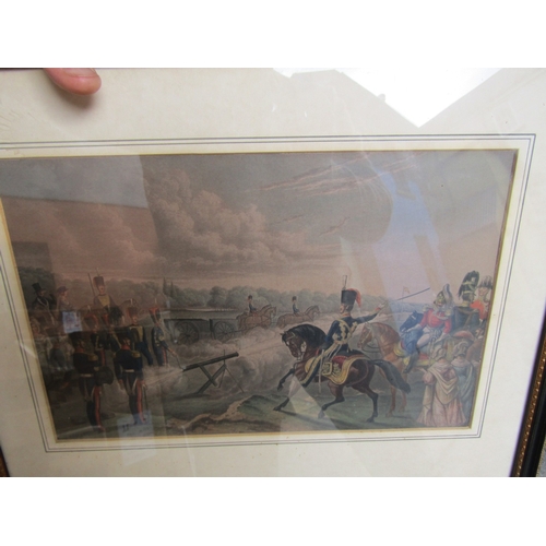 61 - Pair of Regency Military Battle Scenes Engravings Contained within Original Frames Each Approximatel... 