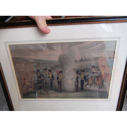61 - Pair of Regency Military Battle Scenes Engravings Contained within Original Frames Each Approximatel... 