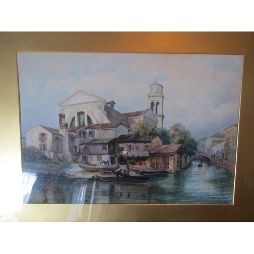 9 - Two Antique Watercolours with Venice and Another Largest Approximately 17 Inches Wide x 12 Inches Hi... 