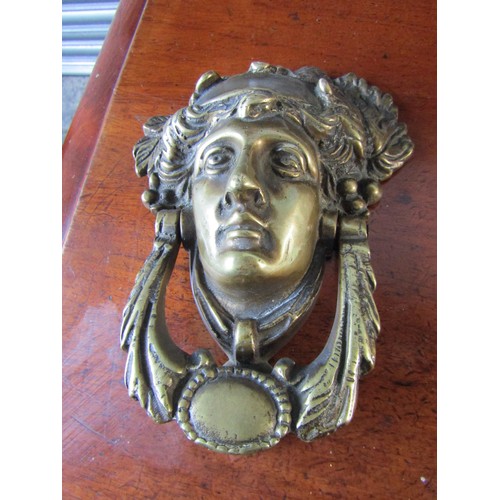 Anna Livia Antique Cast Brass Door Knocker Approximately 5 Inches High