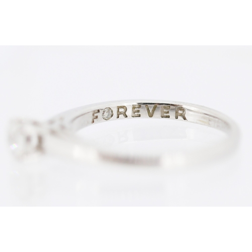 11 - Diamond Solitaire Ring Mounted in 9 Carat White Gold Total Diamond Carat Weight .29ct Ring Size J