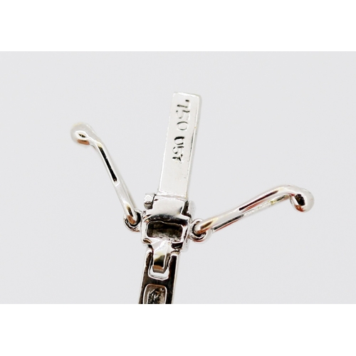 30 - Diamond Nineteen Stone Set Fancy Link Bracelet Mounted in 18 Carat White Gold Total Diamond Carat We... 