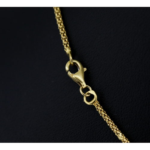 36 - Attractively Detailed Diamond Set Floral Motif Pendant Necklace Mounted in 18 Carat Yellow Gold 45cm... 