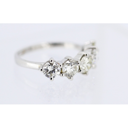 38 - Diamond Five Stone Ring Mounted in 18 Carat White Gold Total Diamond Carat Weight 2.40ct Ring Size P
