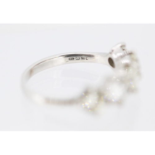 38 - Diamond Five Stone Ring Mounted in 18 Carat White Gold Total Diamond Carat Weight 2.40ct Ring Size P