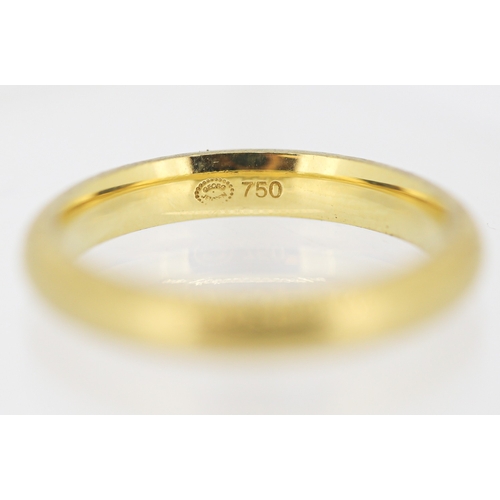 52 - 18 Carat Yellow Gold Textured Band Ring Size P