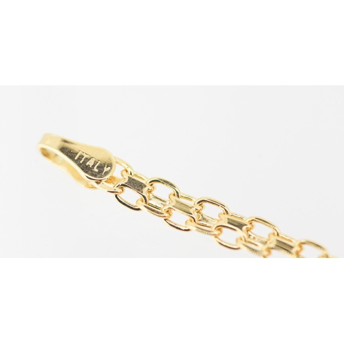 55 - 9 Carat Yellow Gold Chain Link Bracelet 22cm Long
