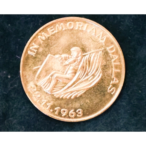 101 - John F Kennedy Presidential Memorial Gold Coin 1961-1963 Dated 22 11 1963
