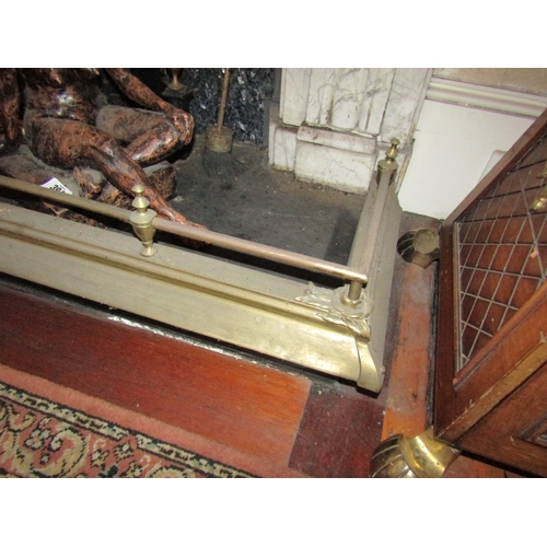 102 - Antique Cast Brass Extendable Fender Extending from 4ft to 5ft 6 Inches Approximately