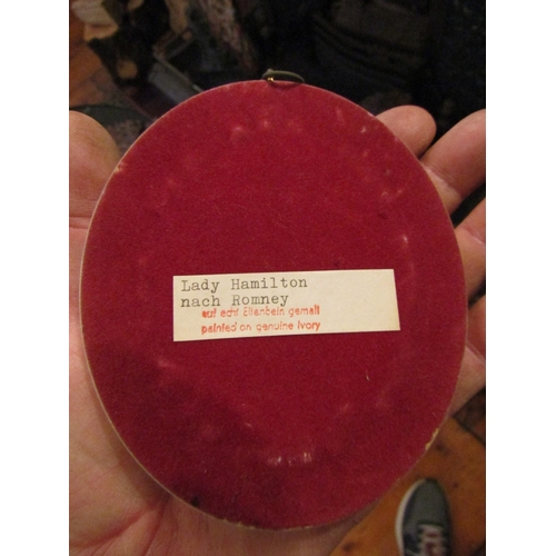 106 - Portrait Miniature After Romney Lady Hamilton