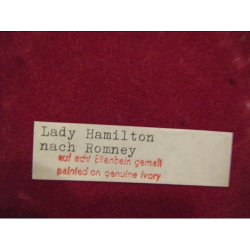 106 - Portrait Miniature After Romney Lady Hamilton