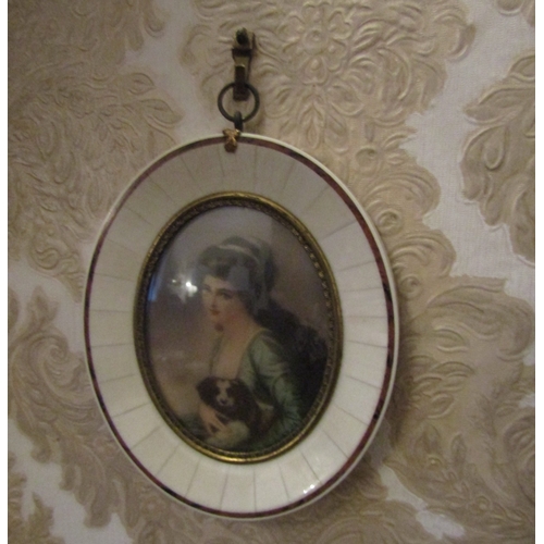 106 - Portrait Miniature After Romney Lady Hamilton