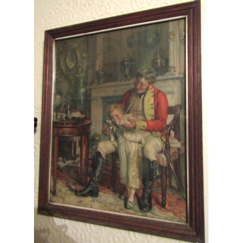 120 - Antique Pears Print Original Frame Fatherhood Approximately 22 Inches High x 18 Inches Wide