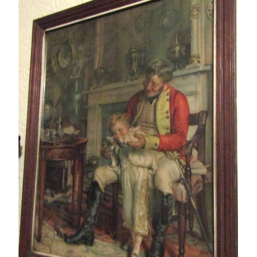120 - Antique Pears Print Original Frame Fatherhood Approximately 22 Inches High x 18 Inches Wide