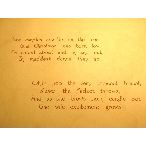 13 - Florence Kete Upton (1873 - 1922) 'The Golliwog's Christmas' Pair of Fine Art Prints Published 1907 ... 