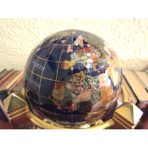 14 - Meridan Gem Set Polished Brass and Gilded Wall Clock Revolving Mechanism as New Original Presentatio... 