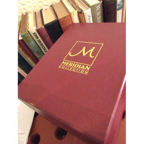 14 - Meridan Gem Set Polished Brass and Gilded Wall Clock Revolving Mechanism as New Original Presentatio... 