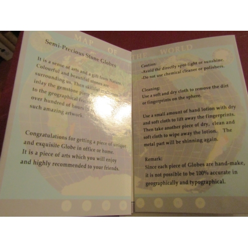 14 - Meridan Gem Set Polished Brass and Gilded Wall Clock Revolving Mechanism as New Original Presentatio... 