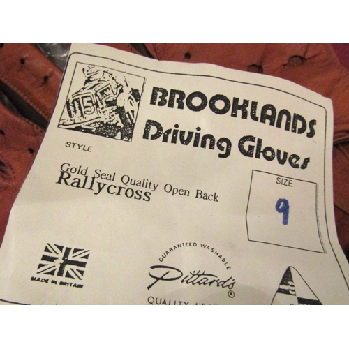 19 - Five Pairs of Gentlemans Fine Kid Leather Brooklands Driving Gloves Original Packaging Present Sizes... 