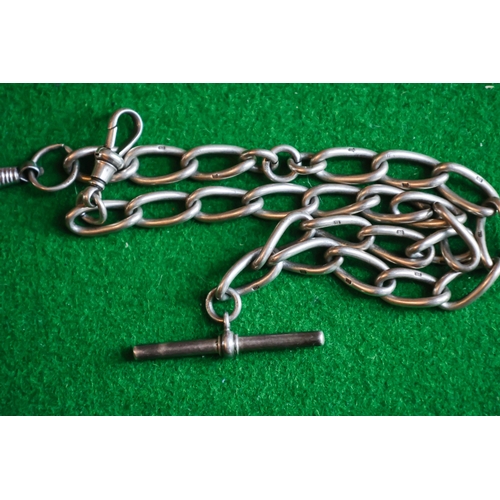 21 - Antique Silver Watch Chain