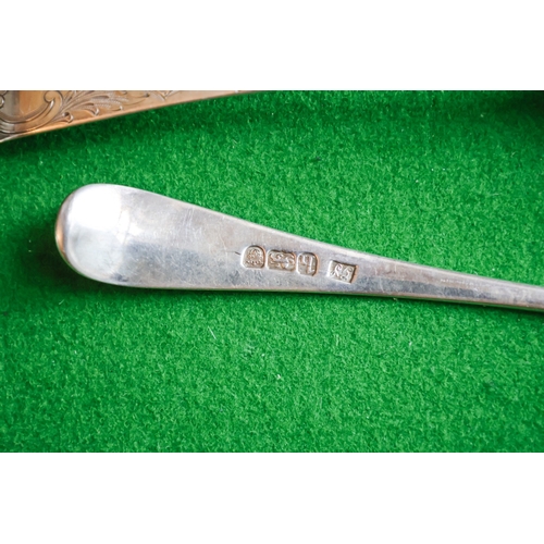 24 - Pair of Antique Silver Berrie Spoons Full Size